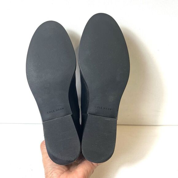 Cole Haan Ankle Bootie Womens 7.5B Black Leather Pull On Comfort Casual Low Heel - Picture 9 of 11